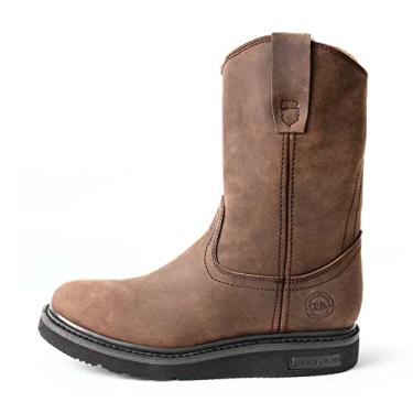 Imagem de 7L SIETE LEGUAS - Bota masculina de couro Wellington leve e resistente com sola resistente a óleo, estilo 2222, Marrom louco, 45