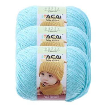 Imagem de Fio macio para bebê, 30% alpaca 70% poliéster, hipoalergênico, lavável, lavável na máquina, lã de bebê, ideal para tricô, crochê, cobertores de bebê, roupas e acessórios para recém-nascidos, 50 g por
