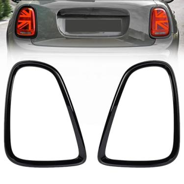 Imagem de NAAMOTOMOX 1 par de capa de anel de guarnição de luz traseira traseira preta brilhante para lado esquerdo e direito compatível com Mini Cooper 2007-2015 R56 Hatchback R57 Convertible R58 Coupe R59