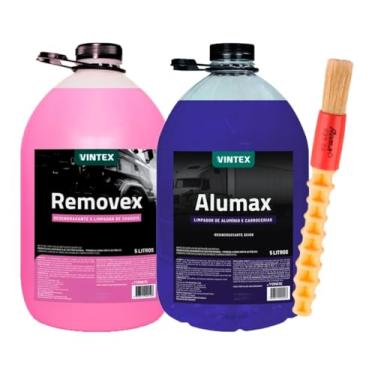 Imagem de Kit Shampoo Limpeza Motor Roda Chassis Alumax Removex Vonixx