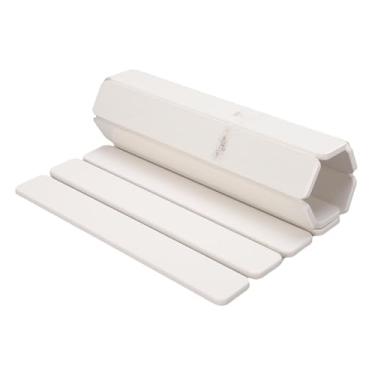 Imagem de Luocute Esteira de Secagem de Prato de Pedra para Balcão de Cozinha, Terra Diatomácea Dobrável, Absorção de água, Tapete de Secagem de Prato Multiuso, 60x39cm (Branco)