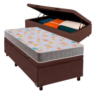 Imagem de Cama Box Bau Blindado Solteiro + Colchão D20 D20 Inducol