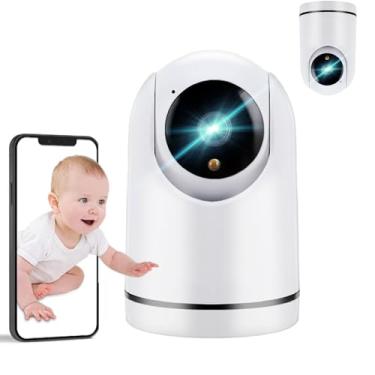 Imagem de VentoEco Câmera de Segurança Wi-Fi Interna 1080P, Câmera Inteligente com Rotação 360°, Visão Noturna Colorida, Detecção de Movimento Humano, Áudio Bidirecional, Seguimento Automático