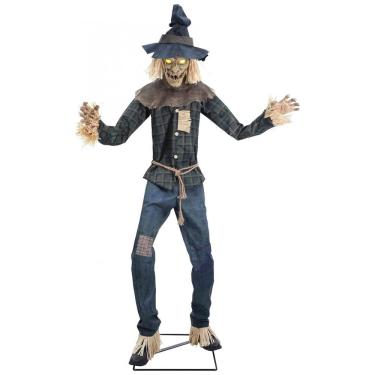 Imagem de Espantalho Assustador Animatrônico com Som e Luz para Decoração de Halloween