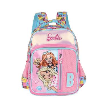 Imagem de Mochila de Costas Luxcel Barbie Pet e Friend Rosa