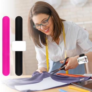 Imagem de Pulseira magnética com suporte de pino, apenas pincushion magnética de costura de pulso com pulseira para costura, 1 pulseira de substituição