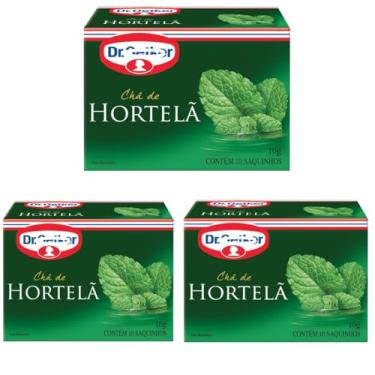 Imagem de Chá de Hortelã, Kit com 3 Caixas, 10 Sachês por Caixa, 10g Cada