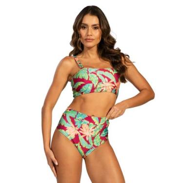 Imagem de Biquíni Top Faixa Estampado WLS Modas Hot Pants Confortavel Básico Mod