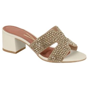 Imagem de Tamanco Vizzano Salto Bloco Ref 6291.1196.30758 Bege/branco 37