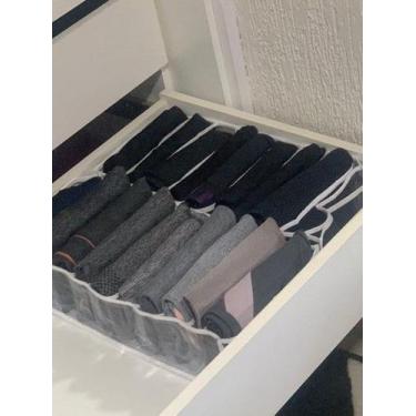 Imagem de Kit 6 Colmeias Organizadoras de Guarda-Roupas (40x20x10) para Gavetas 