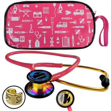 Imagem de Estetoscópio BIC Eternity Duplo Rainbow Furta Cor Black Adulto Pediatr