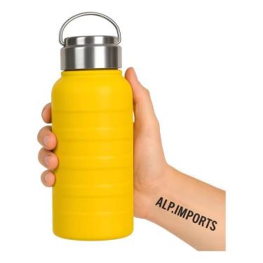 Imagem de Garrafa Térmica Squeeze Academia Sport 1Litro Água Ge Amarel