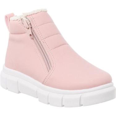 Imagem de Coturno Infantil Menina Com Pelinho Interno - PINOKIO CALÇADOS, Rosa, 