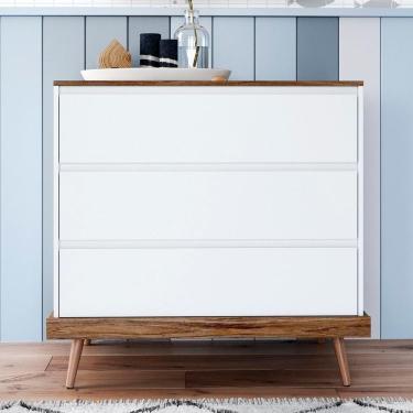 Imagem de Cômoda Infantil Retrô Coleção Canção De Ninar Divicar Branco