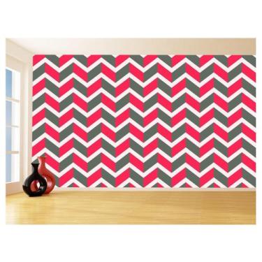 Imagem de Papel De Parede 3D Sala Chevron Zig Zag Listras 3,5M Zig27 - Você Deco