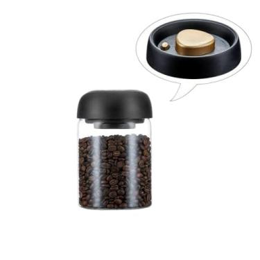 Imagem de Pote de armazenamento cafePote Hermético Tanque Selado de Vidro A Vácuo Para Café e Grãos900ml, 1.200ml e 1800 ml(900 - ml)