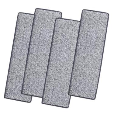 Imagem de Refil para Mop Flat, Microfibra, 32cm x 12cm, Kit com 4 Unidades, para Pisos Cerâmica, Porcelanato, Madeira e Laminados