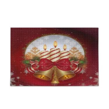Imagem de Blueangle Quebra-cabeça de 500 peças para adultos - brinquedos interessantes para família e amigos - Sinos de Natal com velas e quebra-cabeças presente personalizado (482)