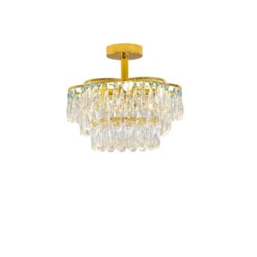 Imagem de Lustre moderno italiano de luxo com cristais - Pendente ideal para sala de estar, restaurante de alto padrão e quarto | Zhongshan Lighting (40cm)