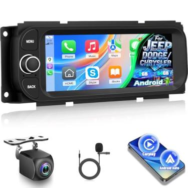 Imagem de [2+64] Rádio de carro Volxcereo para Dodge Ram 1500/2500/3500 2002-2006 Jeep Grand Cherokee 1999-2004 Jeep Wrangler 2003-2006, 17.4 cm Android Touchscreen estéreo com Carplay/Android Auto