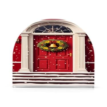 Imagem de Qilmy Guirlanda de Natal Porta Vermelha Suporte de Guardanapo Acrílico, Porta-guardanapos para Mesas Cozinha Restaurante Decoração de Casa, Suporte Decorativo Moderno para Jantar Guardanapos de