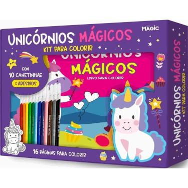 Imagem de Amigos Unicórnios - Kit Para Colorir