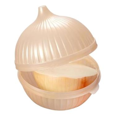 Imagem de Porta Metade Cebola Conserva Geladeira, Recipiente de Plástico Polipropileno, Transparente, 11,5x10,5x10,6 cm, Tampa de Encaixe, Resistente a Impactos, Mantém Alimentos Frescos