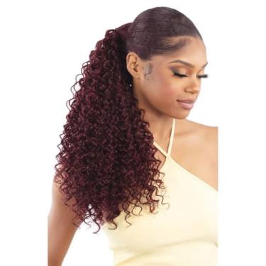 Imagem de Shake N Go Organique Pony Pro Secret Pocket Ponytail - Water Curl 18" (Color : 1 Jet Black)