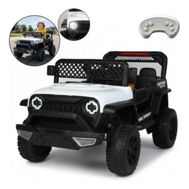 Imagem de Mini Quadriciclo Elétrico Infantil 12v Com Luz Som Branco - BW442BR