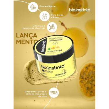 Imagem de Esfoliantes Corporal e Facial Bio Instinto 300g cada Colageno Antioxidante Beleza da Pele(Maracuja)