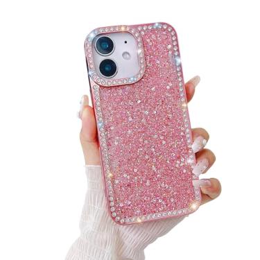 Imagem de Capa Svaove para iPhone 16 Plus com glitter, capa de telefone brilhante de luxo com diamantes de cristal brilhante strass para mulheres e meninas, capa protetora de plástico rígido à prova de choque