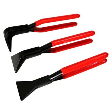 Imagem de Punmew Conjunto de 3 peças de ferramentas de metal de folha reta, 45° e 90° Conjunto de alicates de dobra de chapa metálica manual