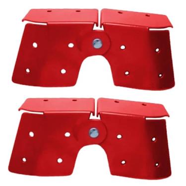 Imagem de Fenteer Conjunto de 2 dobradiças retráteis para escada de sótão, dobradiça de reposição para escada de sótão, Dobradiça Curva