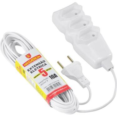 Imagem de Extensão Cabo Pl 2x0,75 5m Branca - MEGATRON