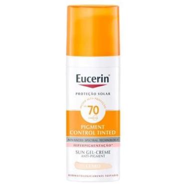 Imagem de Protetor Solar com Cor Eucerin Sun Pigment Control Tinted FPS70 Claro-Unissex