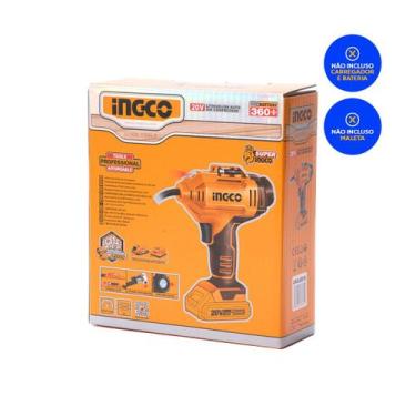 Imagem de Compressor de Ar Tipo Pistola INGCO 150Psi Bateria 20V P20s