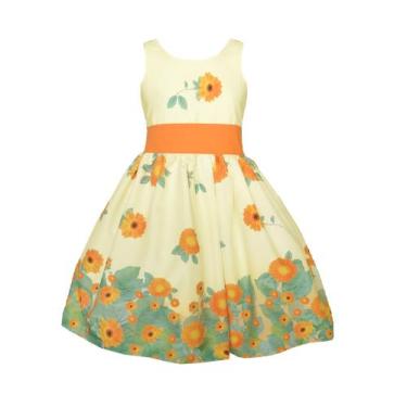 Imagem de Vestido Floral Laranja Infantil Festa Meninas - Ateliê Iza Rocha, 2