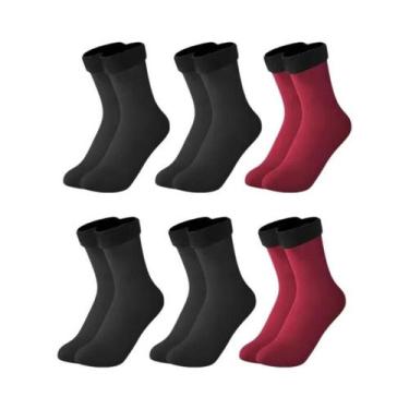 Imagem de Meias De Inverno Femininas De Veludo Quente E Espesso, Térmicas, Sem C