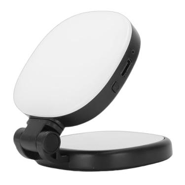 Imagem de Jectse Luz Magnética para Selfie Com Espelho, 360 ° Giratória 270 ° Inclinável e Dobrável LED Luz de Preenchimento de Telefone 2900K 7000K CRI ≥95, Com Carregamento Rápido USB C, para (BLACK)