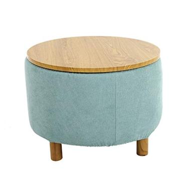 Imagem de pcagfaajmh Mesa lateral, mesa lateral redonda de madeira, mesa de sofá de armazenamento para sala de estar, mesa de centro mesa de cabeceira para mesa de canto de espaço pequeno (cor: Estilo2