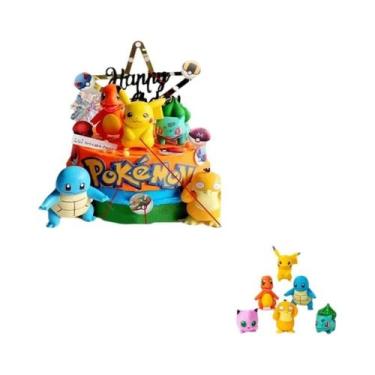 Imagem de Conjunto De Topper De Bolo Pokemon 13 Peças Suprimentos Para Festa Pik