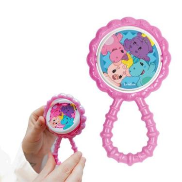 Imagem de Chocalho Mordedor TurmaTube ViihTube Rosa Macio Flexível BabyGo