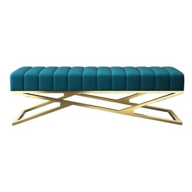 Imagem de CFGH6FDF Foyer Loja de roupas, provador, sala de verificação, sofá, banco, moderno, simples, quarto de cabeceira, mudroom (azul, 120 x 40 x 40 cm)