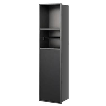 Imagem de Nicho de chuveiro de aço inoxidável, suporte de armazenamento de artigos de higiene pessoal de papel higiênico montado na parede, sala de estar, banheiro, cozinha, quarto, alcovas, armazenamento à