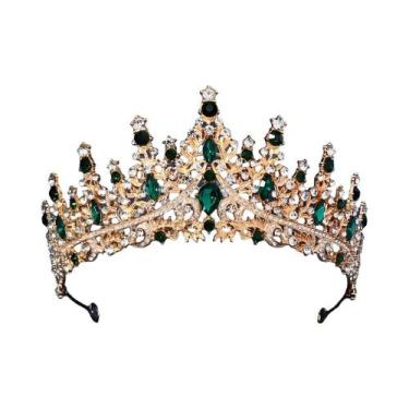 Imagem de Coroa De Noiva Elegante Com Strass Para Mulheres, Acessório De Cabelo 