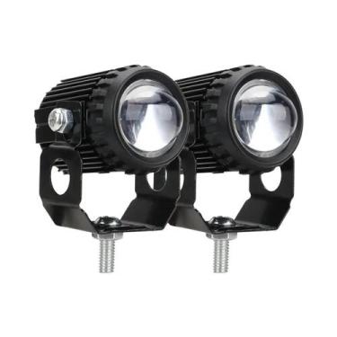 Imagem de Farol De Moto LED Bicolor Com Luz Alta E Baixa, Lâmpada Auxiliar De Ne