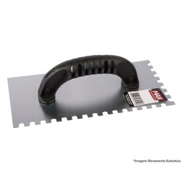 Imagem de Desempenadeira Aco 25,5X12Cm Max Dentada C/C Plast c/12pcs