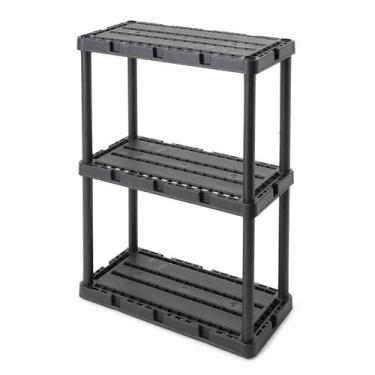 Imagem de Estante Gracious Living Knect-A-Shelf de 3 Niveles 61x31x84 cm Preto