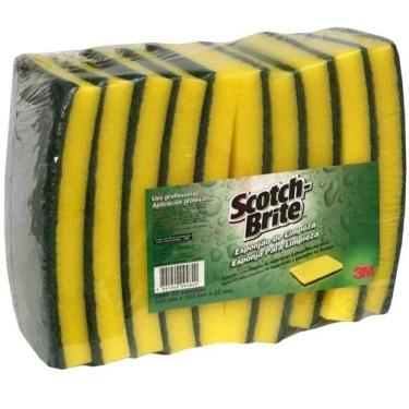 Imagem de Esponjão Limpeza SCOTCH Brite 3M 10X18CM VERDE/AMARELO 10UND