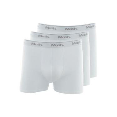 Imagem de Kit com 3 Cuecas Boxer Mash 170.26, Branco, P